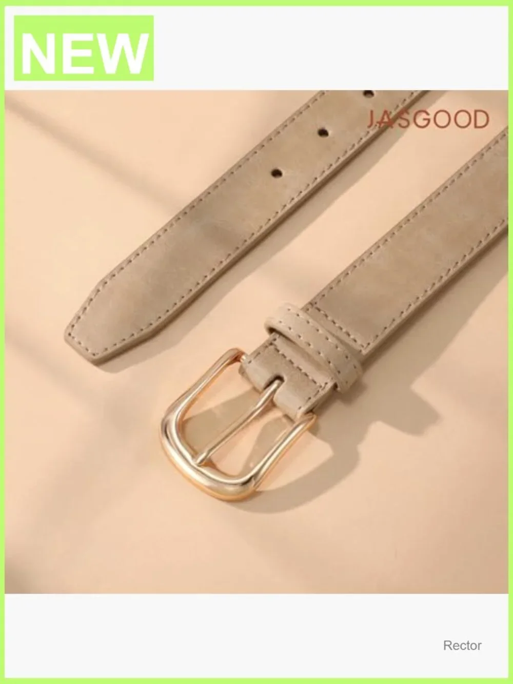 Faux Leather Belt with Gold Buckle Vintage Elegant Casual Waist Belt